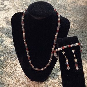 3 piece Sterling Silver and Beaded Set